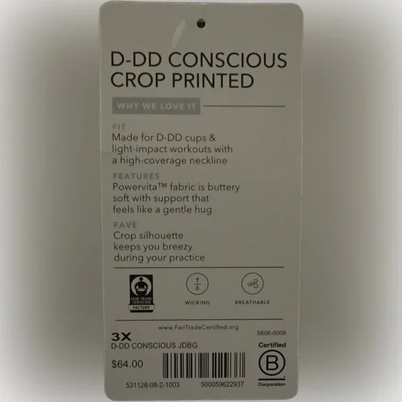 Athleta Conscious Crop Printed D-DD - Picture 7 of 9
